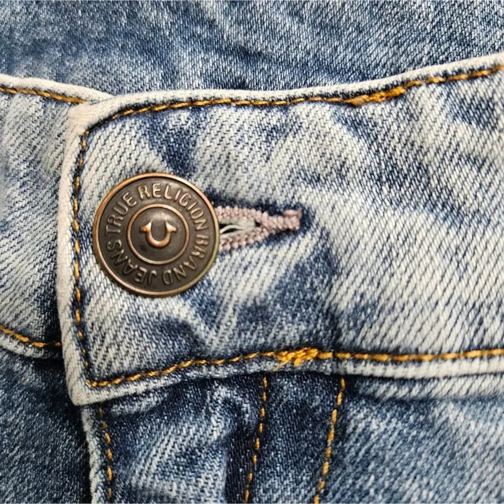 True Religion Mens Denim Blue Jeans Logan Relaxed Taper World Tour‎ 38 Classic